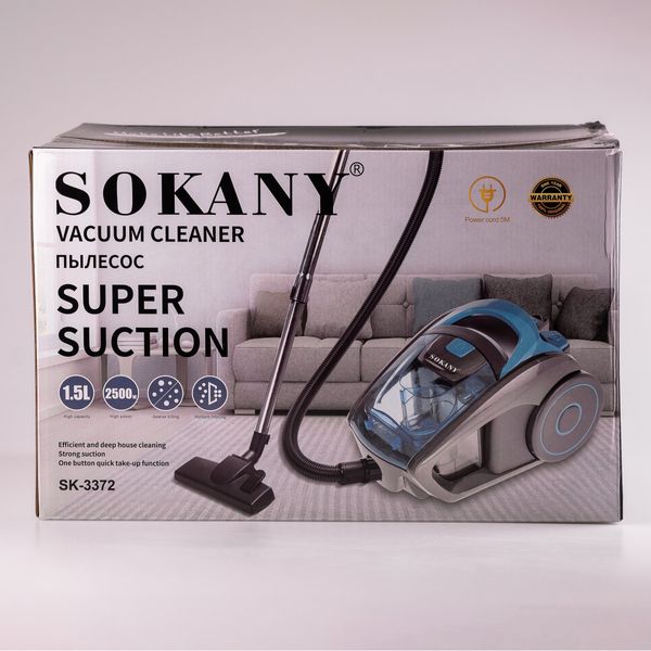 Пилосос Sokany Super Suction Vacuum Cleaner 2500W 1.5l пилососи 2013364876 фото