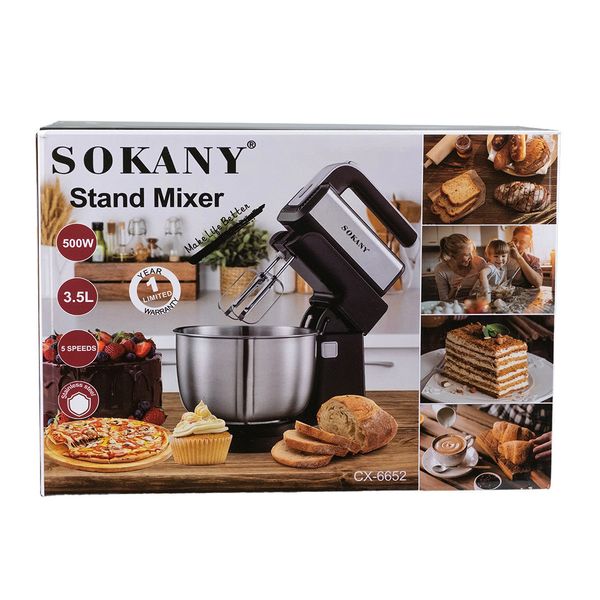 Міксер стаціонарний Sokany CX-6652 Stand Mixer міксер кухонний міксер 1890843490 фото