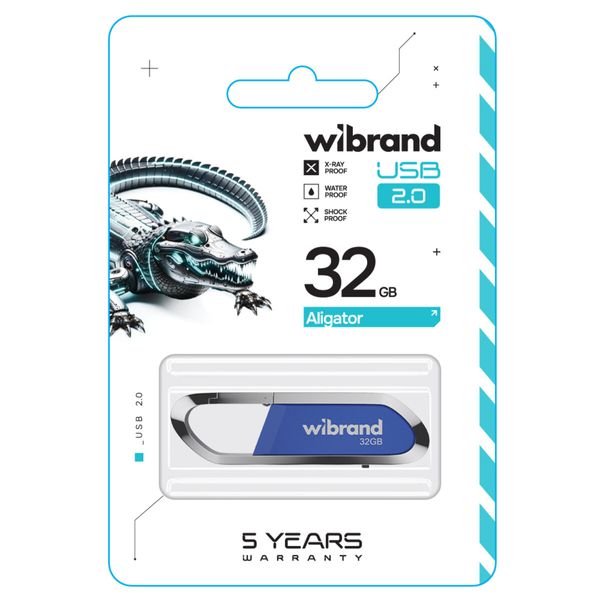 Flash Wibrand USB 2.0 Aligator 32Gb Blue (WI2.0/AL32U7U) 50688 фото