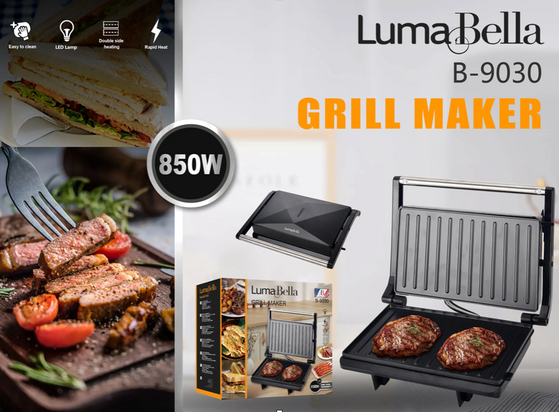 Електрогриль контактний Luma Bella B-9030 Grill Maker 850W 2094425392 фото