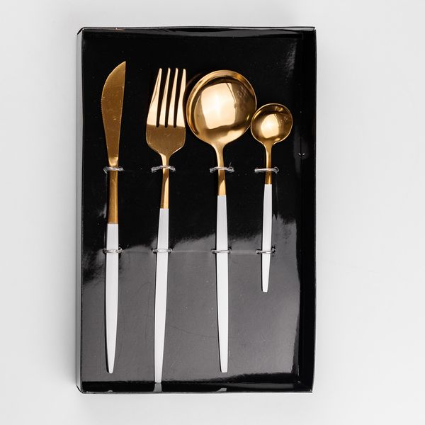 Набір столових приборів Cutlery set із нержавіючої сталі на 1 персону 4 штуки столовий набір 2047833084 фото