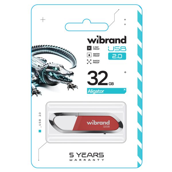 Flash Wibrand USB 2.0 Aligator 32Gb Dark Red (WI2.0/AL32U7DR) 50689 фото