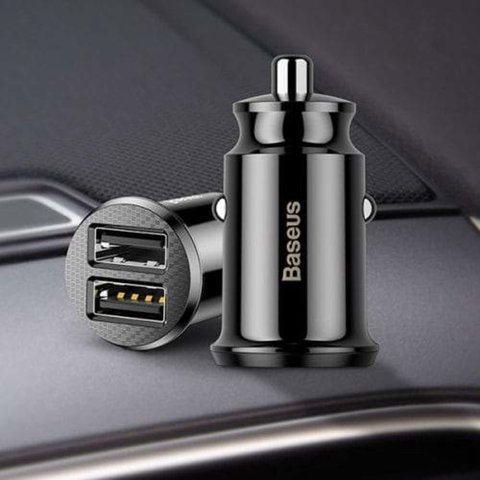 Автомобільний зарядний пристрій Baseus Grain Car Charger 3.1A Black (CCALL-ML01) 10413 фото