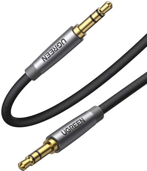 Аудіо кабель UGREEN AV150 3.5mm Metal Connector Alu Case Braided Audio Cable 2m(UGR-70899) (UGR-70899) 50117 фото