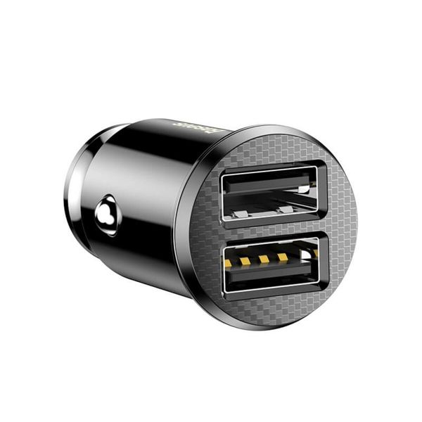 Автомобільний зарядний пристрій Baseus Grain Car Charger 3.1A Black (CCALL-ML01) 10413 фото