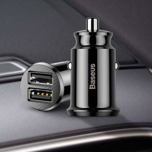 Автомобільний зарядний пристрій Baseus Grain Car Charger 3.1A Black (CCALL-ML01) 10413 фото