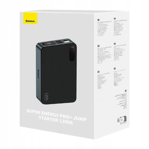 Автомобільний пуско-зарядний пристрій Baseus Super Energy Pro+ 1200A Car Jump Starter Black (C00245700111-00) 45539 фото