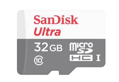 Карта пам'яті microSDHC (UHS-1) SanDisk Ultra 32Gb class 10 A1 (100Mb/s) (adapter SD) (SDSQUNR-032G-GN3MA) 12318 фото
