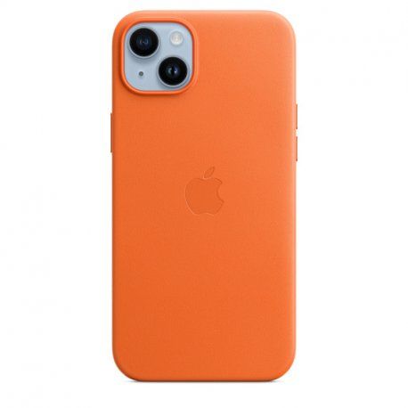 Чохол Apple iPhone 14 Plus Leather Case with MagSafe Orange (MPPF3) 00000037610 фото