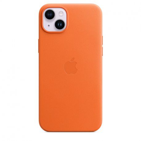 Чохол Apple iPhone 14 Plus Leather Case with MagSafe Orange (MPPF3) 00000037610 фото