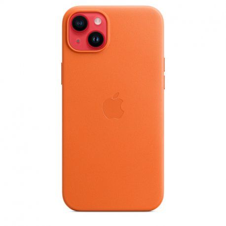 Чохол Apple iPhone 14 Plus Leather Case with MagSafe Orange (MPPF3) 00000037610 фото