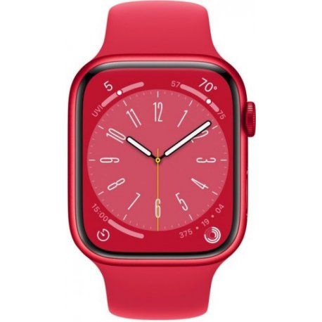 Apple Watch Series 8 45mm (GPS+LTE) (Product)Red Aluminum Case with (Product)Red Sport Band - Size S/M (MNVR3) 00000039929-001 фото