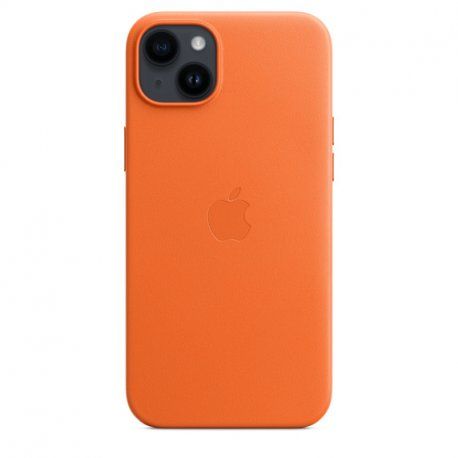 Чохол Apple iPhone 14 Plus Leather Case with MagSafe Orange (MPPF3) 00000037610 фото