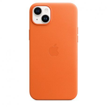 Чохол Apple iPhone 14 Plus Leather Case with MagSafe Orange (MPPF3) 00000037610 фото