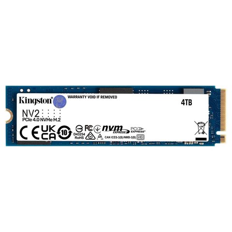 SSD M.2 Kingston NV2 4000GB NVMe 2280 PCIe 4.0 x4 3D NAND (SNV2S/4000G) 36084 фото