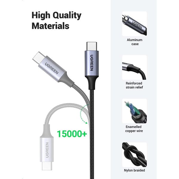 Кабель UGREEN CM450 USB-C Male to 3.5mm Male Audio Cable with Chip 1m (UGR-20192) 50174 фото