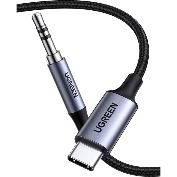 Кабель UGREEN CM450 USB-C Male to 3.5mm Male Audio Cable with Chip 1m (UGR-20192) 50174 фото