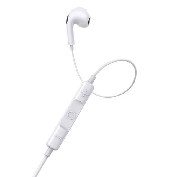 Наушники Baseus Encok 3.5mm lateral in-ear Wired Earphone H17 White (NGCR020002) 15842 фото