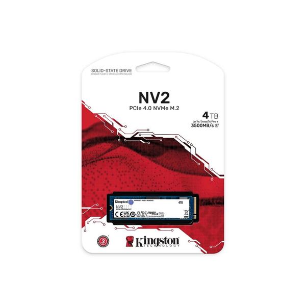 SSD M.2 Kingston NV2 4000GB NVMe 2280 PCIe 4.0 x4 3D NAND (SNV2S/4000G) 36084 фото