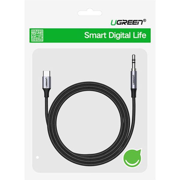 Кабель UGREEN CM450 USB-C Male to 3.5mm Male Audio Cable with Chip 1m (UGR-20192) 50174 фото