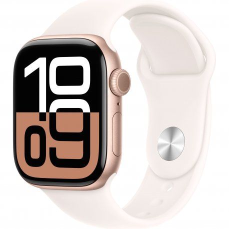 Apple Watch Series 10 42mm (GPS) Rose Gold Aluminium Case with Light Blush Sport Band - S/M (MWWH3QH/A) 1004919 фото