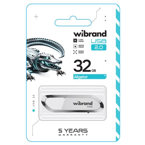 Flash Wibrand USB 2.0 Aligator 32Gb White (WI2.0/AL32U7W) 50691 фото