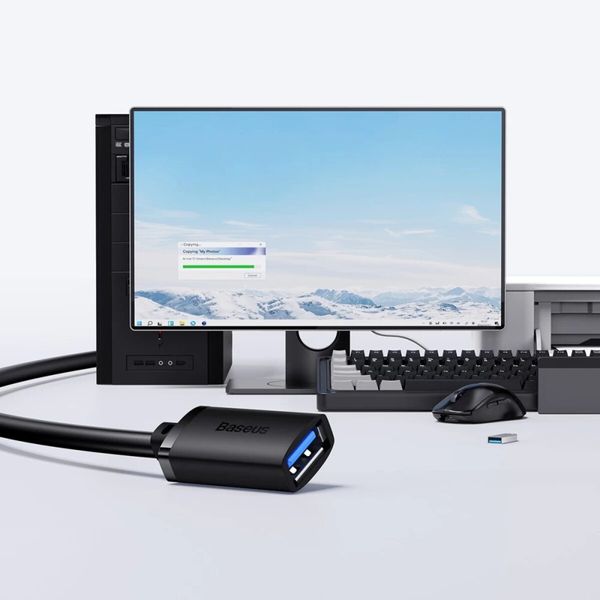 Кабель-подовжувач Baseus AirJoy Series USB3.0 Extension Cable 1.5m Cluster Black (B00631103111-02) 54640 фото