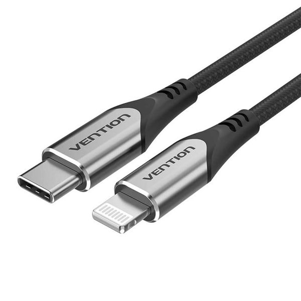 Кабель Vention USB 2.0 C to Lightning Cable 1M Gray Aluminum Alloy Type (TACHF) (TACHF) 48049 фото