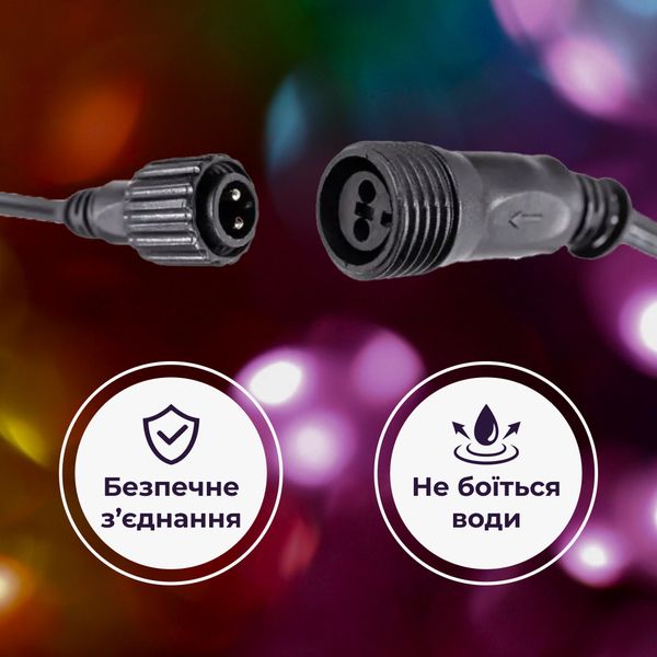 Гірлянда вулична стрічка світлодіодна Дюралайт 900 LED 50м морозостійка прозорий дріт Мультиколор 1958911725 фото