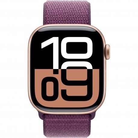 Apple Watch Series 10 42mm (GPS) Rose Gold Aluminium Case with Plum Sport Loop (MWWK3QH/A) 1004909 фото