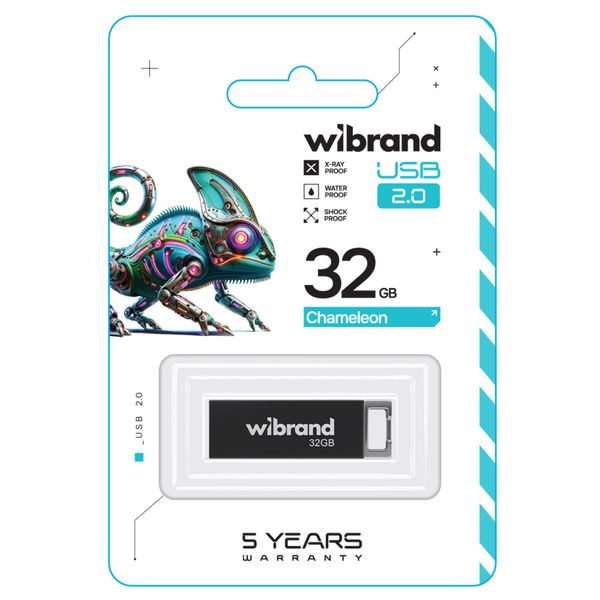 Flash Wibrand USB 2.0 Chameleon 32Gb Black (WI2.0/CH32U6B) 50714 фото