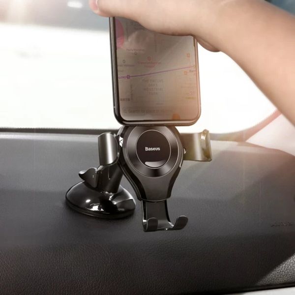 Держатель для мобильного Baseus Osculum Type Gravity Car Mount Black (SUYL-XP01) 8136 фото