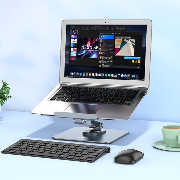 Подставка для ноутбука HOCO PH52 Plus Might metal rotating laptop holder Metal Gray (6931474788986) 25016 фото