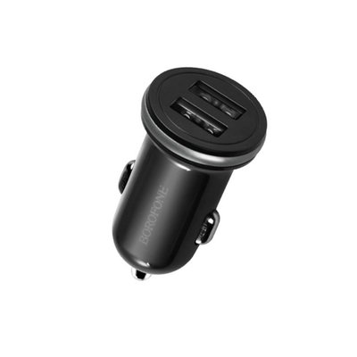 Автомобільний зарядний пристрій BOROFONE BZ5 CarPal, in-car charger with dual USB ports, 2.1A Black (BZ5B) 13067 фото