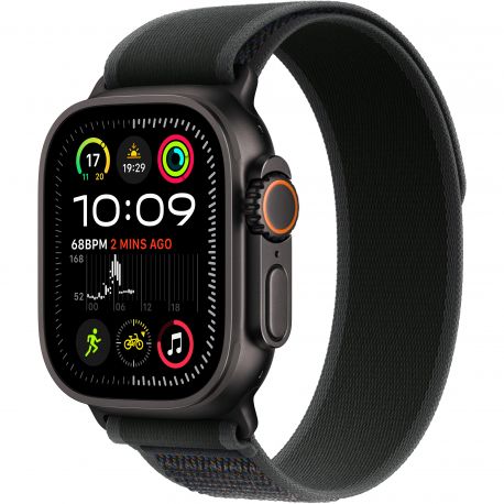 Apple Watch Ultra 2 (2024) 49mm (GPS+LTE) Black Titanium Case з Black Trail Loop – M/L (MX4V3) 1005278 фото