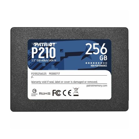 SSD Patriot P210 256GB 2.5" 7mm SATAIII 3D QLC (P210S256G25) 11141 фото