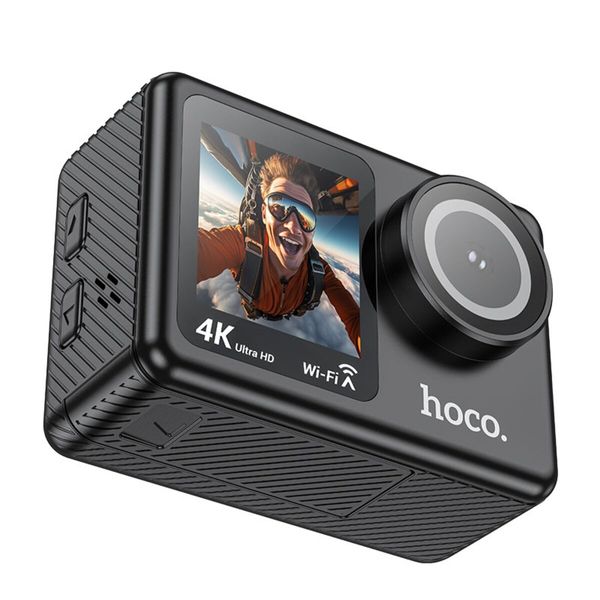 Екшен камера HOCO DV101 dual color screen sports camera Black (6942007616805) 51523 фото