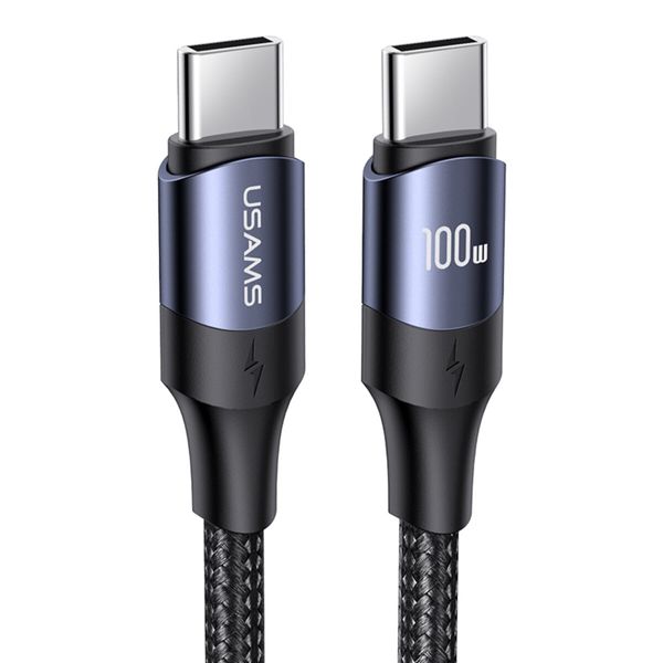 Кабель Usams US-SJ524 U71 Type-C To Type-C 100W PD Fast Charging & Data Cable 1.2m black (SJ524USB01) 52360 фото