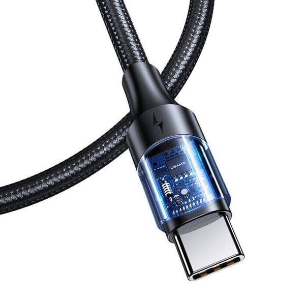 Кабель Usams US-SJ524 U71 Type-C To Type-C 100W PD Fast Charging & Data Cable 1.2m black (SJ524USB01) 52360 фото