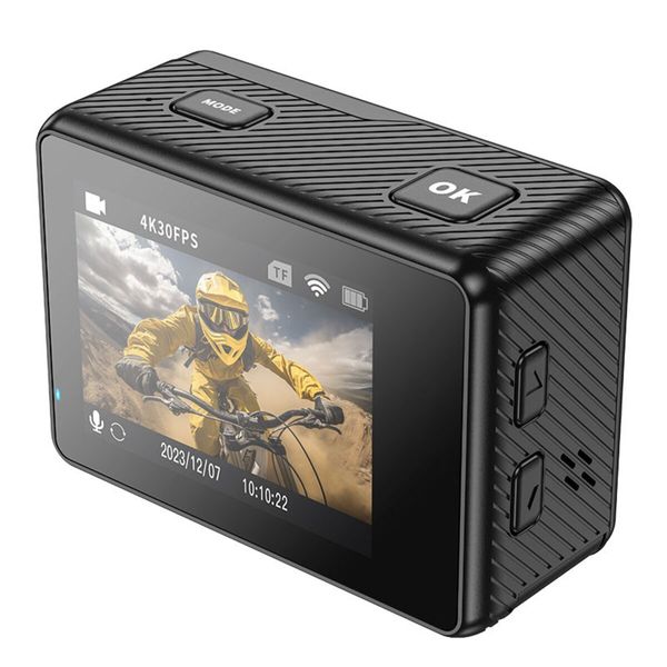 Екшен камера HOCO DV101 dual color screen sports camera Black (6942007616805) 51523 фото