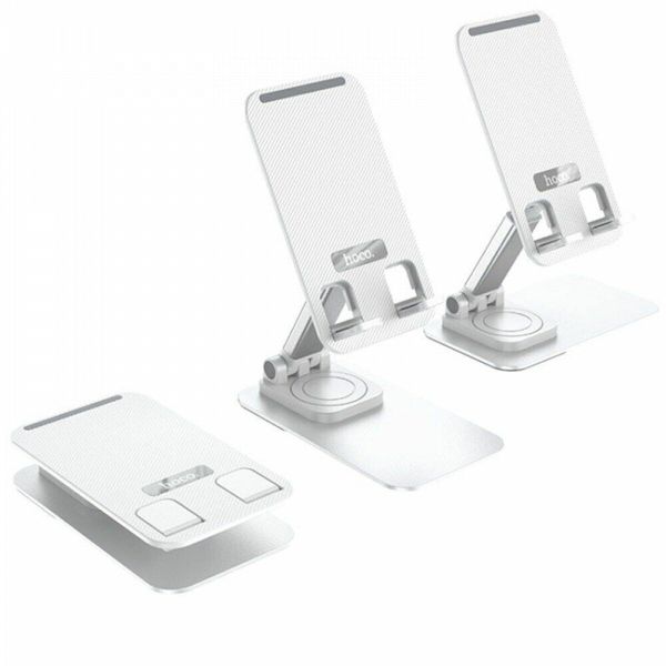 Тримач для мобільного HOCO PH50 Ivey folding rotatable desktop holder White (6931474782878) 40163 фото