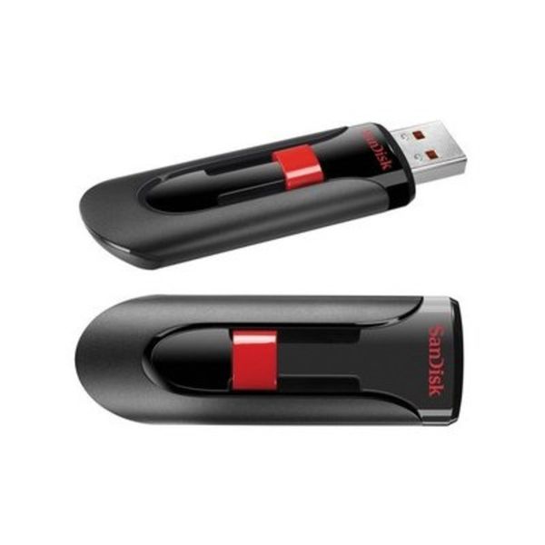 Flash SanDisk USB 2.0 Cruzer Glide 64Gb Black/Red (SDCZ60-064G-B35) 12307 фото