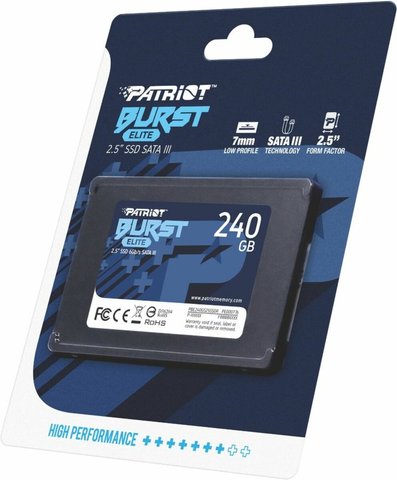 SSD Patriot Burst Elite 240GB 2.5" 7mm SATAIII TLC 3D (PBE240GS25SSDR) 13351 фото