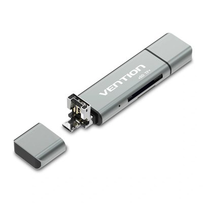 Картрідер Vention USB2.0 Multi-function Card Reader Gray (CCJH0) (CCJH0) 47989 фото