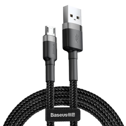 Кабель Baseus cafule Cable USB For Micro 2.4A 0.5M Gray+Black (CAMKLF- AG1) 7639 фото