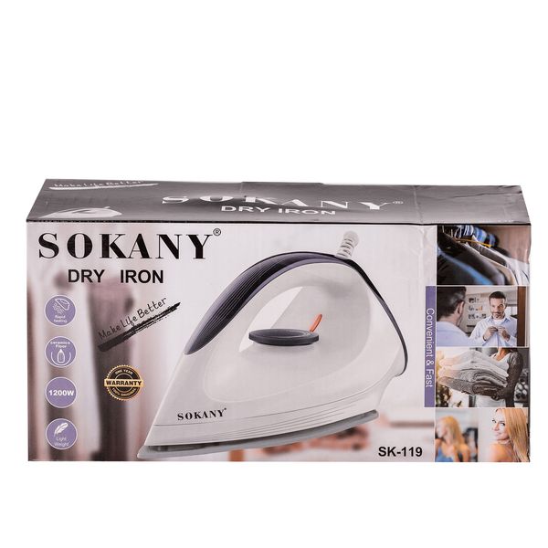 Праска Sokany SK-119 Dry Iron 1200W праска з парогенератором 2021548997 фото