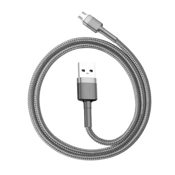 Кабель Baseus cafule Cable USB For Micro 2.4A 0.5M Gray+Black (CAMKLF- AG1) 7639 фото