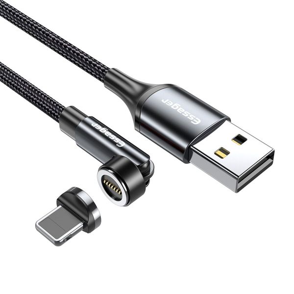 Кабель Essager Universal 540 Ratate 3A Magnetic USB Charging Cable Lightning 2m grey (EXCCXL-WXA0G) (EXCCXL-WXA0G) 44923 фото