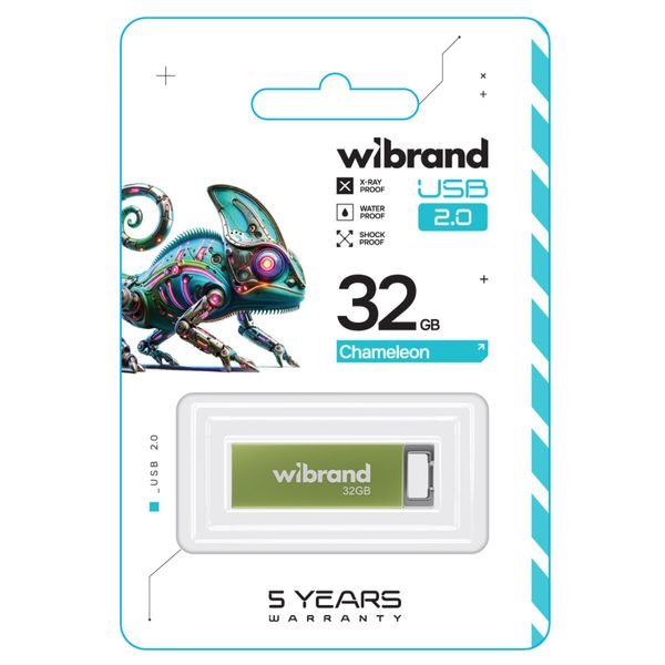 Flash Wibrand USB 2.0 Chameleon 32Gb Light green (WI2.0/CH32U6LG) 50717 фото