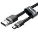 Кабель Baseus cafule Cable USB For Micro 2.4A 0.5M Gray+Black (CAMKLF- AG1) 7639 фото 4